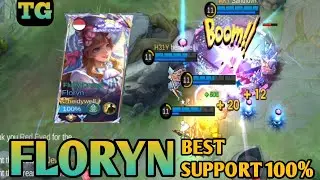 BEST SUPPORT !! Floryn Buil and Emblem 100% || Top Global heidywell || MLBB