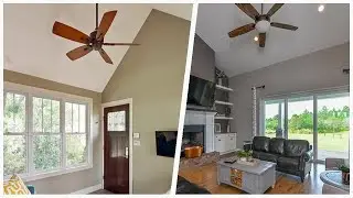 75 Craftsman Multicolored Floor Living Room Design Ideas You'll Love ⭐️