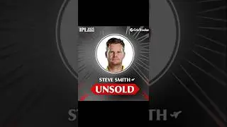 SHOCKING 😳 Steve Smith unsold at ipl Auction