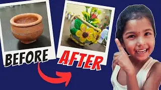 Don&rsquo;t Throw It Away! 🌼 Transforming an Ice Cream Matka into a Stunning Flower Pot!
