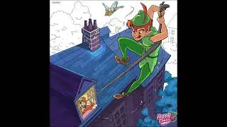 Coloring Peter Pan Disney coloring page in happy color! Satisfying Timelapse! #disney #happycolor
