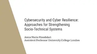 Weizenbaum-Forum Oct 24 | Impulse by Anna Maria Mandalari about Cybersecurity and Cyber Resilience