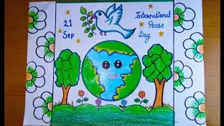 International Peace Day Drawing / World Peace Day Poster Drawing / Peace Day Drawing Easy #art