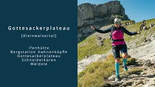 Across the Gottesacker plateau in the Kleinwalsertal valley