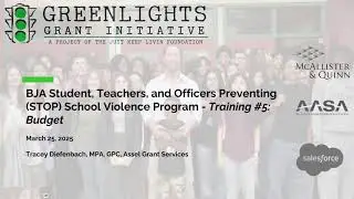 GGI Grants Training: BJA STOP Budget