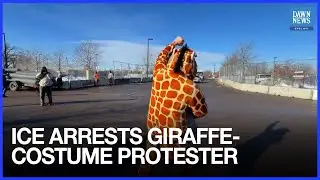 ICE Arrests Protester in Giraffe Costume at Minneapolis Rally | Minneapolis News | Dawn News English