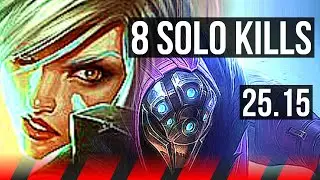 RIVEN vs JAX (TOP) | 8 solo kills, Legendary, 1000+ games | KR Master | 25.15
