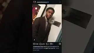 Chadwick Bossman's first/oldest post on Instagram out of 402 posts #blackpanther #marvel