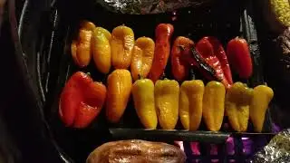 Saturday Night.Cooking Outside on our LAND.#lobster #steak #potato #garlic #peppers #webergrill 