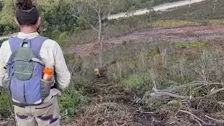 James Thomas with Remote Controlled Mulcher.