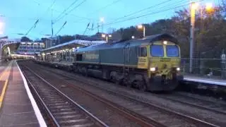Freightliner 66537 Flat Wagon Train at Ipswitch