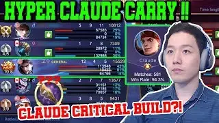 Hyper Claude Carry in rank with this build l Mobile Legends