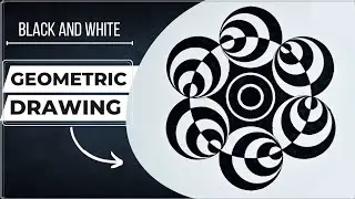 How To Draw Geometric Drawing || Black and White || Tutorial || Easy || Measurements