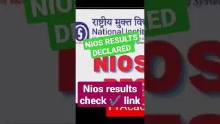 NIOS RESULTS DECLARED #youtuber #shortvideo #youtubeshorts #ytshorts #sorts #sorts #gaming #tq