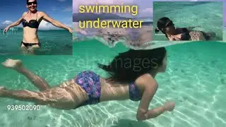 swimming underwater women diving in the private pool ASMar swimming hotel pool #msrelexingmusic