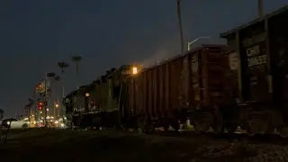 RVSC 5275,5579, & 5121 leading a rock train in McAllen / Pharr 