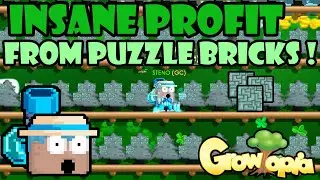 INSANE PROFIT FROM PUZZLE BRICKS!! | GrowTopia Profit | GrowTopia