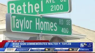 Road name change commemorates Walter P. Taylor Homes
