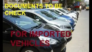 IMPORT VEHICLE DOCUMENTS (CHECKING)