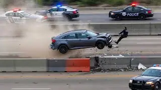Craziest Most Brutal Police Dashcam Moments: Wild PIT Maneuvers and High-Speed Crashes #2