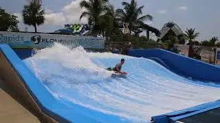 Pro bodyboard Florida Rapids Waterpark Flowrider Flow Tour Contest Tricks and Fails