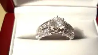 CZ Engagement Ring, CZ Ring, Cubic Zirconia Engagement Ring