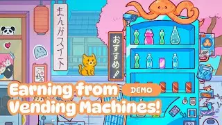 Stocking snacks in the cutest management sim 🍭 Vending Machine Co. Demo