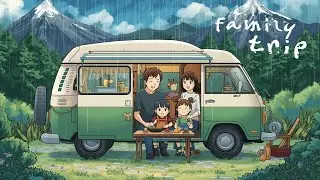 Family Trip in the Rain  | Cozy Anime Travel | Relaxing Cozy Life
