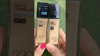 Maybelline Fit me foundation shade comparison between 220 and 128 foundation for fair skintone #like