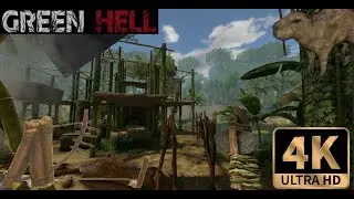 Green Hell Survival Gameplay  - Part 2 (Build, Traps, Hunt) / No Commentary / Highest Visual in 4k