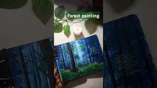 Forest Painting by gouche #shorts #drawing #trending #gouche