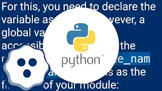 How to create module-wide variables in Python?