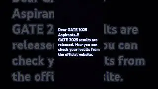 GATE 2025 Results #gate#result #india #indian#iit #trending #trendingshorts #viralvideo #viralshorts