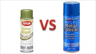 Glitter Blast vs Metal Specks Spray Paint