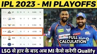 IPL 2023 - How can MUMBAI INDIANS qualify for Playoffs || MI Playoffs chances