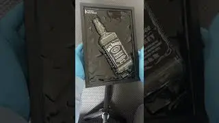 French Bouteille Tableau Jack Daniels R&eacute;sine Epoxy Art
