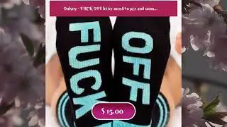 Onlyny - FUCK OFF letter men's and women's mid-tube funny cotton Socks