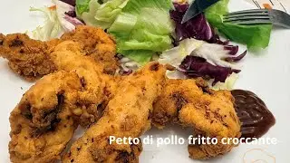 Petto di pollo fritto croccante