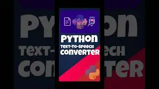 Python Text-to-speech Converter #python #programming #texttospeech