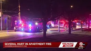 Kansas City firefighters rescue 5 from apartment fire Monday evening