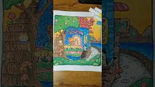 COLOUR WITH ME 🎨🖼️ #cozycoloring #art #colouring #adultcoloring #cozy #shorts #short #cutecoloring