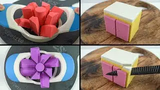 Sand Pressing & Cutting  Kinetic Sand Art Cutting ASMR  #9