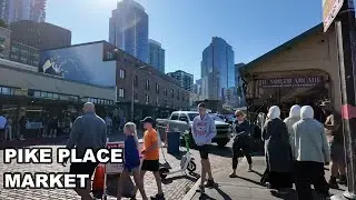 Pike Place Market Seattle, Washington | 4K Walking Tour