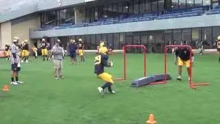BlueGoldNews.com: RB Pad Level Work 8/11