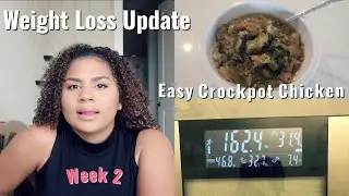 2 week weight loss update// meal prep Monday's (THE BEST CROCKPOT CHICKEN)