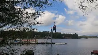 Angie and me ziplining in Alaska (Southeast Exposure Outdoor Adventure Center (May 13th, 2022)