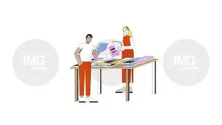 Diverse male and female bookfair attendees selecting books 2D characters animation