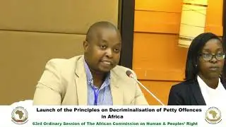 Chumile Sali - Launch of Principles on Decriminalisation of Petty Offences in Africa