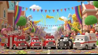 Four Little Toy Cars Race Race Race | Fun Car Song for Kids | Racing Nursery Rhyme for Toddlers 🚗