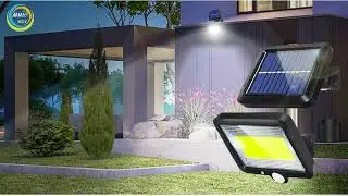 Intelligent induction three lighting modes COB LED solar outdoor wall lamp